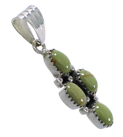 Southwestern Sterling Silver And Turquoise Pendant YX75713